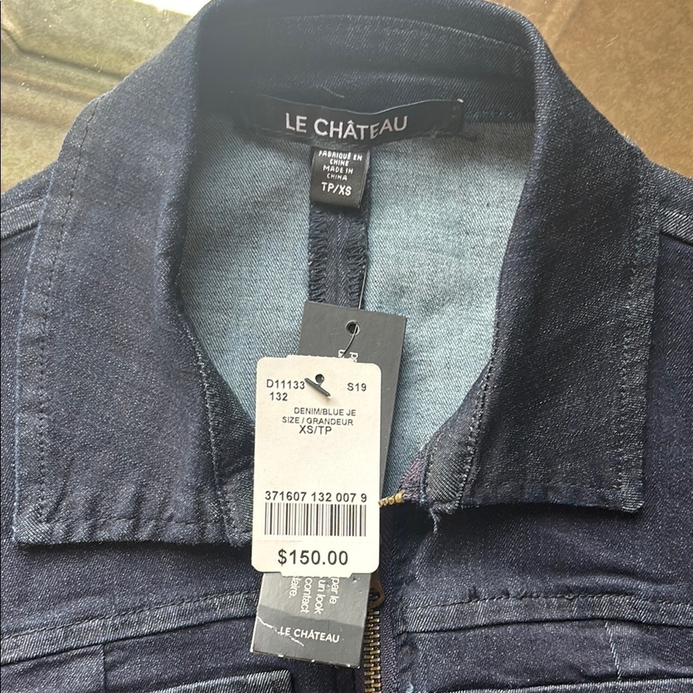 Le Chateau Dark Denim Short Sleeve Dress - Picture 9 of 12